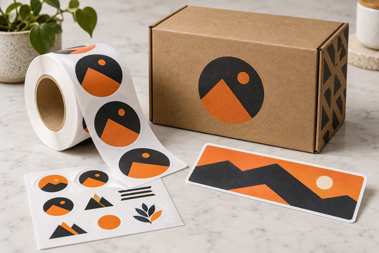 Etiquetas en rollo, stickers y piezas adhesivas personalizadas.